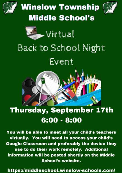 Virutal Back to School Night Event